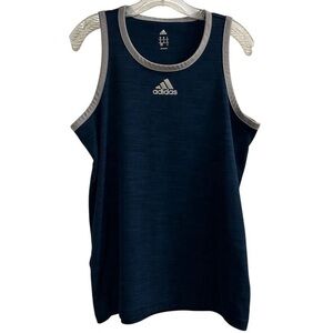 Adidas Men's Blue Sleeveless Training Tank Top Size M Gym Basketball